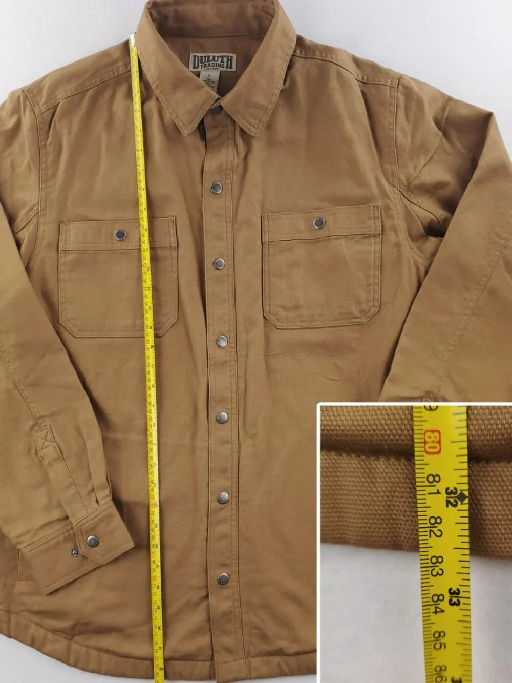 Duluth Trading Fire Hose Limber Jac Jacket Flannel Lined Canvas Men's Large